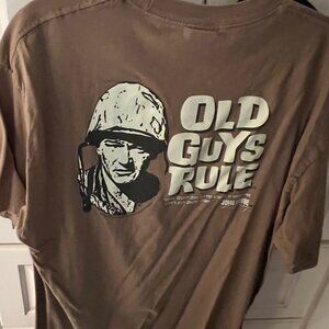 OLD GUYS RULE T SHIRT XL,BROWN